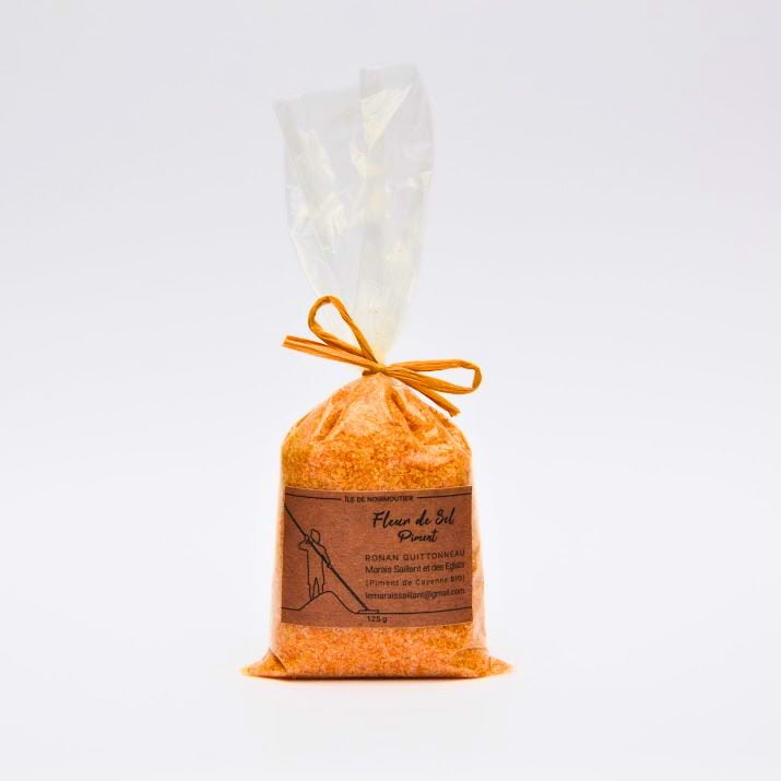 Fleur de sel bio aromatisé Piment - Sac de 125 g