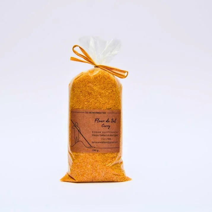 Fleur de Sel Bio aromatisée Curry - Sac 250 g
